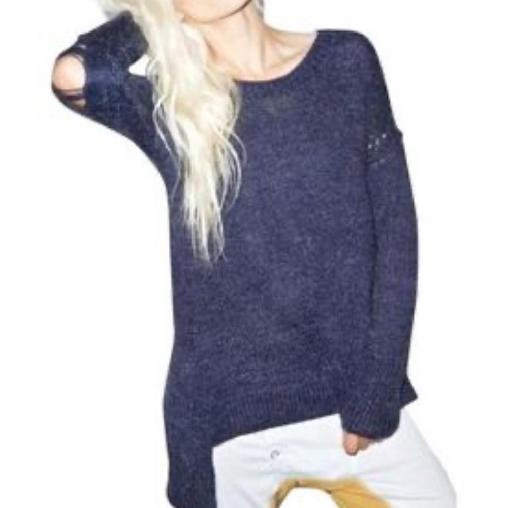 Wildfox distressed oversized sweater